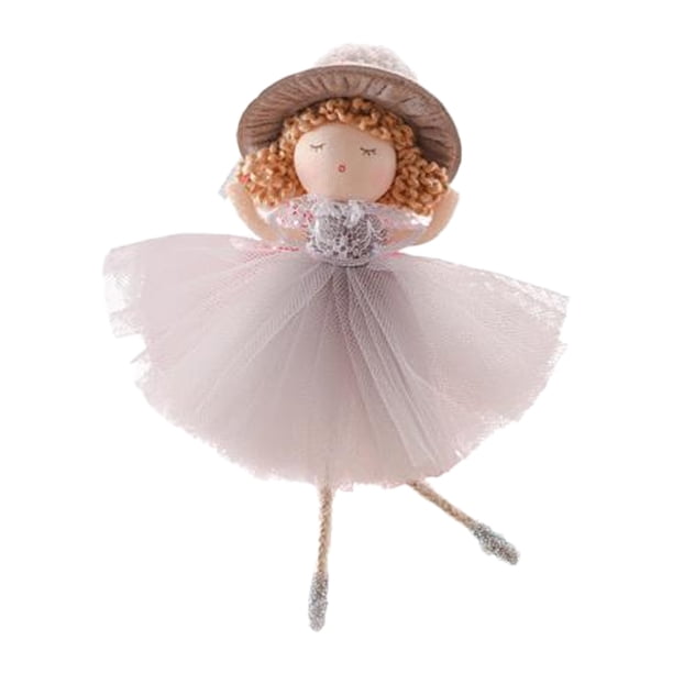 Yuarrent Colgante portátil de niña de Navidad, muñeca Adorable, escolar, decoración colgante de Navidad, adorno de Festival, regalo Kits de decoración para fiestas Gris Yuarrent HA069082-02