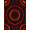 Red Orange Black, Pattern 4, variant on Design&I 4'x6' Washable Area Rug Flatweave Daily Traffic Ready Optical Fiery Cave Molten Grid Vanishing Visual Illusion Perspective for Dorm Room, Living Apartment