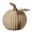 Beige, variant on 7.8 Inch Artificial Fake Pumpkin, Fall Pumpkin Decor Faux Resin Basket-Weave Stacked Pumpkin with Metal Leaves, Centerpiece for Harvest Halloween Home Porch Pumpkin Decor (Orange)