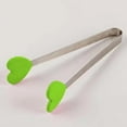 thumbnail image 3 of 3Pcs Small Hand & Heart Shape Silicone Tongs for Kids - Kitchen 5 inch Mini Stainless Steel Serving Food Tongs for Sugar, Ice, Appetizers, Toaster, 3 of 6