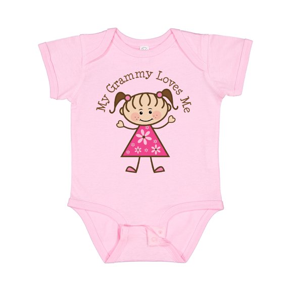 Inktastic My Grammy Loves Me Girls Baby Bodysuit