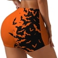 thumbnail image 1 of Fotbe Halloween Bats Shorts Sin Costuras – Shorts Deportivos de Cintura Alta para Mujer, Elásticos para Gimnasio, Yoga, Running o Ciclismo-Large, 1 of 8