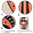 thumbnail image 3 of Designart "African Zulu Warrior Mask III" People Framed Wall Art - Global Pink African Mask Entryway Framed Wall Art Print, 3 of 6
