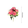 thumbnail image 2 of Real Feel Flowers Faux Bulgarian Roses Bouquet 48cm/18.9In Multicolor Plastic Home Garden Decorative Ornaments, 2 of 6