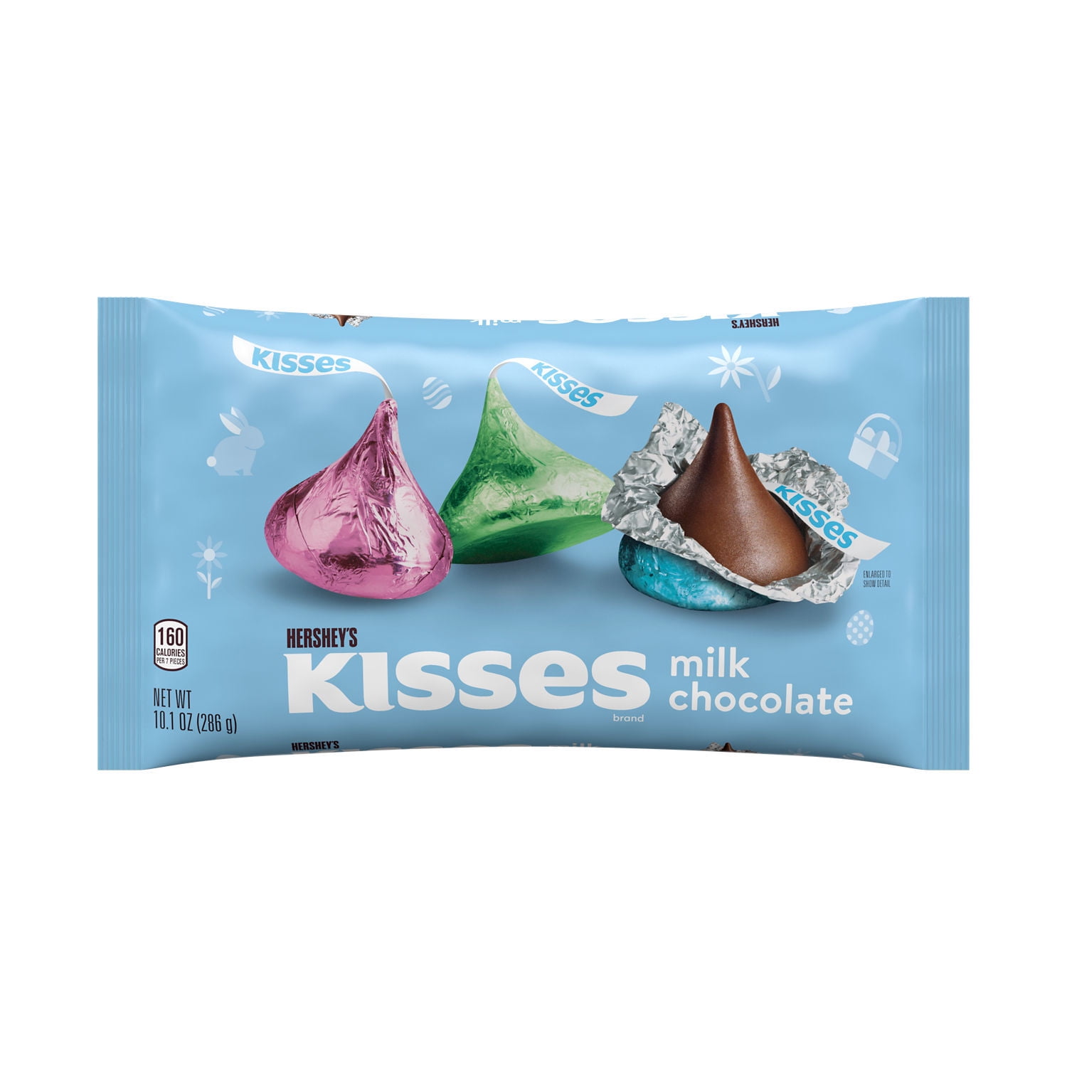 HERSHEY'S, KISSES Milk Chocolate Treats, Easter Candy, 10.1 oz, Bag