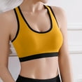 thumbnail image 2 of Xfvqtps Sports Bra for Women Racerback Elastic Padded High Impact Yoga Athletic Exercise Cotton Bras Yellow, 2 of 7