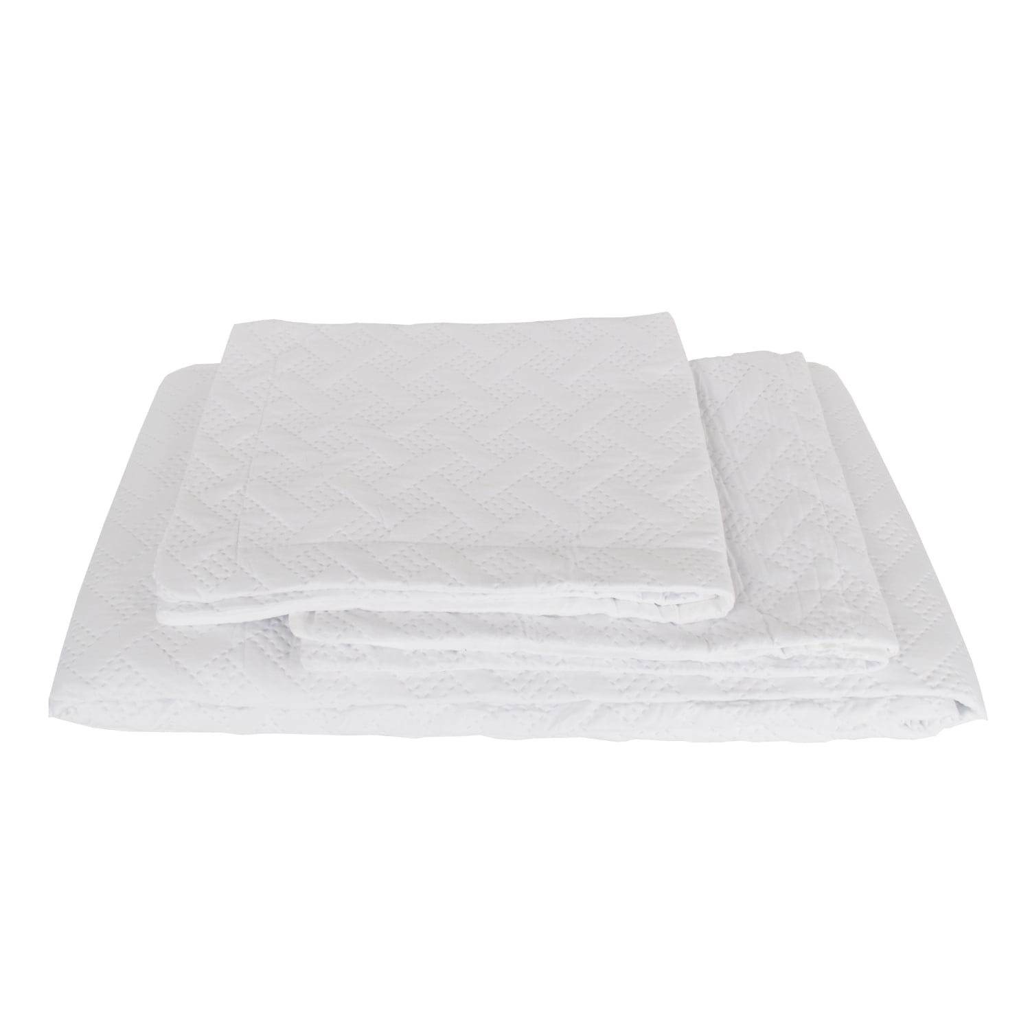 Reversible Quilt Bedspreads Coverlets Quilts Ultra Soft Lightweight Bedding Set, White, 3 Piece Queen