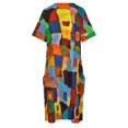 thumbnail image 4 of Vestido colgante pictórico de piezas abstractas para mujer, vestido de cumpleaños con bolsillo, 4 of 6
