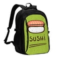 thumbnail image 1 of Balery Fresh Sushi Mochila con carga USB para hombre y mujer - Mochila impermeable y antirrobo para portátil con puerto USB para viajes, trabajo, estudios y universidad, 1 of 7