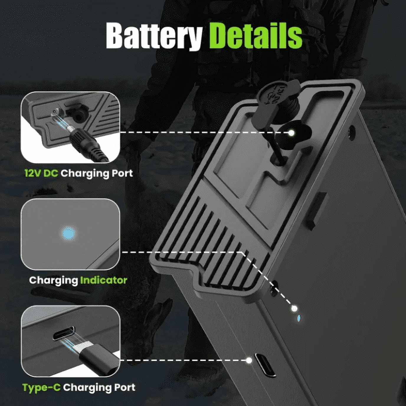 Rechargeable Battery Pack 6000mAh for Hunting Camera Tactacam Reveal X, X Pro, X Gen 2.0, Xb, Sk