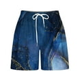 thumbnail image 4 of Pantalons pour Femmes Été Femmes (Non Positionné) Imprimé Multi Poche Lacets Pantalons Décontractés Bleu Foncé S, 4 of 6