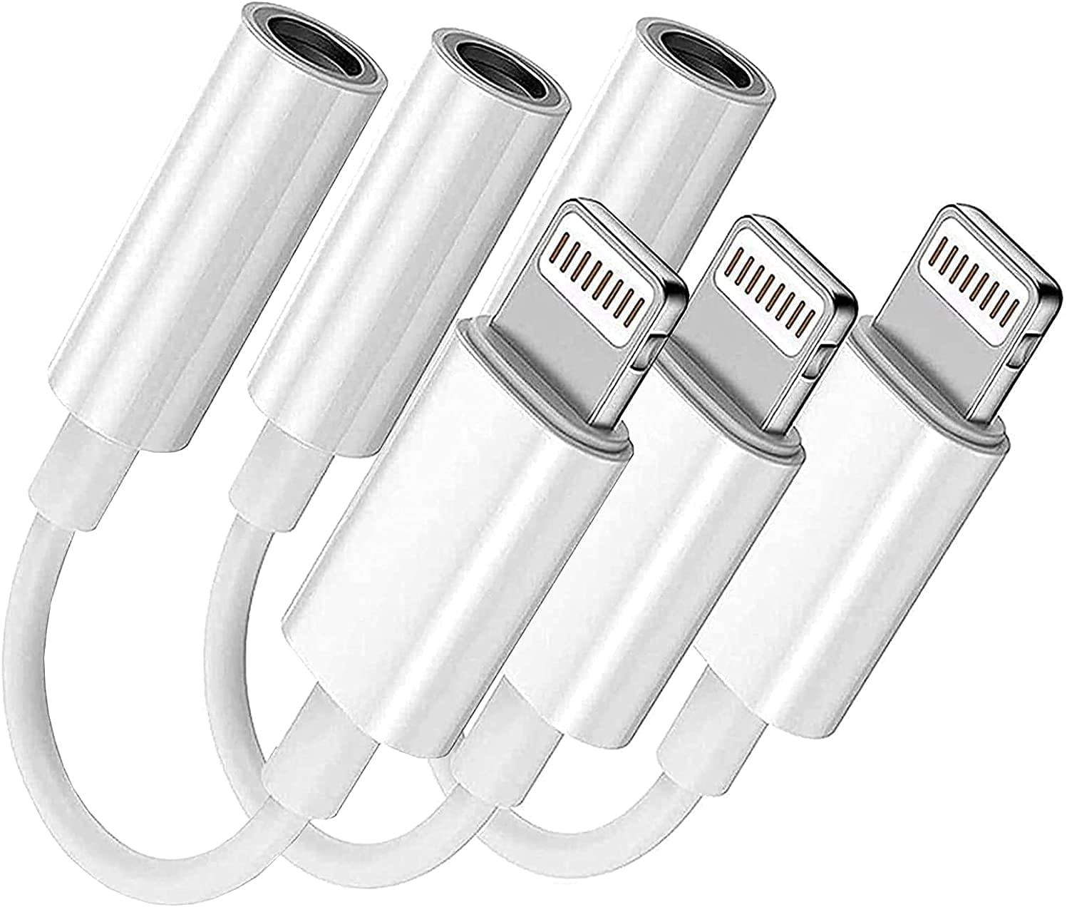 [Apple MFi Certified] 3 Pack Lightning to 3.5 mm Headphone Jack Adapter
