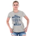 thumbnail image 4 of Be A Buddy Not A Bully Friendly Cute Womens Fitted Plus Size Graphic Tee Brisco Brands 2X, 4 of 5