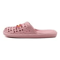 thumbnail image 2 of LAVRA Women's Slip on Mule Jelly Black Slide Sandals with Flower Decal, 2 of 4