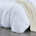 thumbnail image 5 of Chezmoi Collection Solid White 100% Cotton Duvet Cover Set King Size, 3-Piece Luxury Soft Breathable Smooth Cooling 250TC Cotton Twill Comforter Cover with Button Closure, 5 of 9