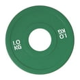 thumbnail image 5 of Weight Plate Dumbbell Micro Loading Compact 1kg Green Rubber Iron Home Gym Strength Training Workout, 5 of 9