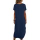 thumbnail image 4 of Vestido de Verano Casual de Mujer, Mezcla de Lino Cuello Redondo sin Mangas Botón Cambio Delantero, 4 of 9