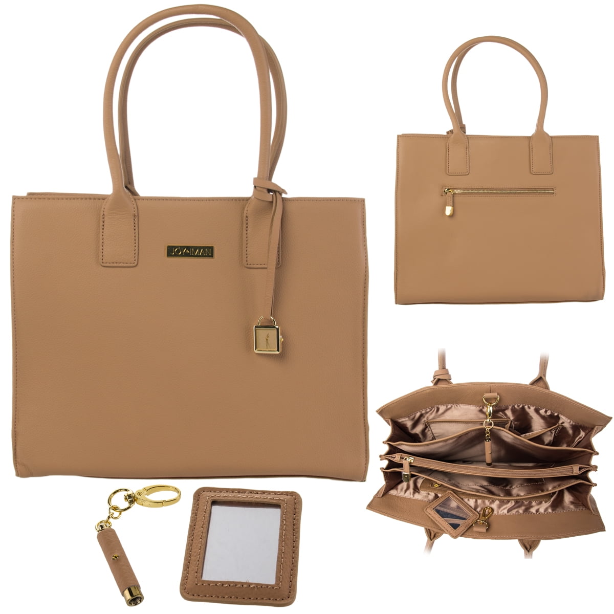 Joy Iman Genuine Leather Hollywood Glamour Handbag Joy Iman Genuine Leather Hollywood Glamour Handbag Satchel Large Tote Purse