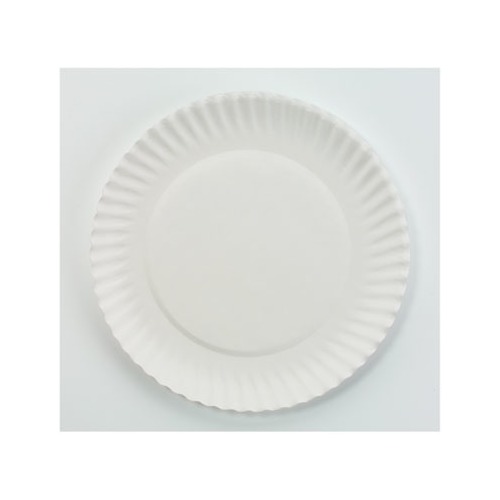 10 PACKS : AJM AJMPP6GRE Green Label Paper Plates, Microwavable, 6' Diameter