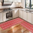 thumbnail image 3 of Kitchen Rugs Sets Of 2,Red Christmas Folk Pattern Anti Fatigue Kitchen Mat Rugs Non Slip Washable,Decorative Kitchen Floor Mats for Kitchen,Sink,Laundry,17"X47", 3 of 5