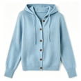 thumbnail image 5 of Atogsazn Women's Button Down Sweater Casual Knitted Long Sleeve Sweaters Winter Warm Coat Tops Clothes Light Blue S Fashion, 5 of 5