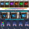 thumbnail image 6 of Hommpa Nightstand with Charging Station Nightstands with 2 Drawer Open Shelf Nightstands Dark Walnut Nightstands High Gloss LED End Table Nightstands for Bedroom Living Room Furniture 23.6" Tall, 6 of 10