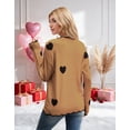 thumbnail image 5 of Fall Sweaters for Women 2026 Scalloped Crewneck Pullover Sweaters Lightweight Heart Knit Sweater Tops Shermie, 5 of 9