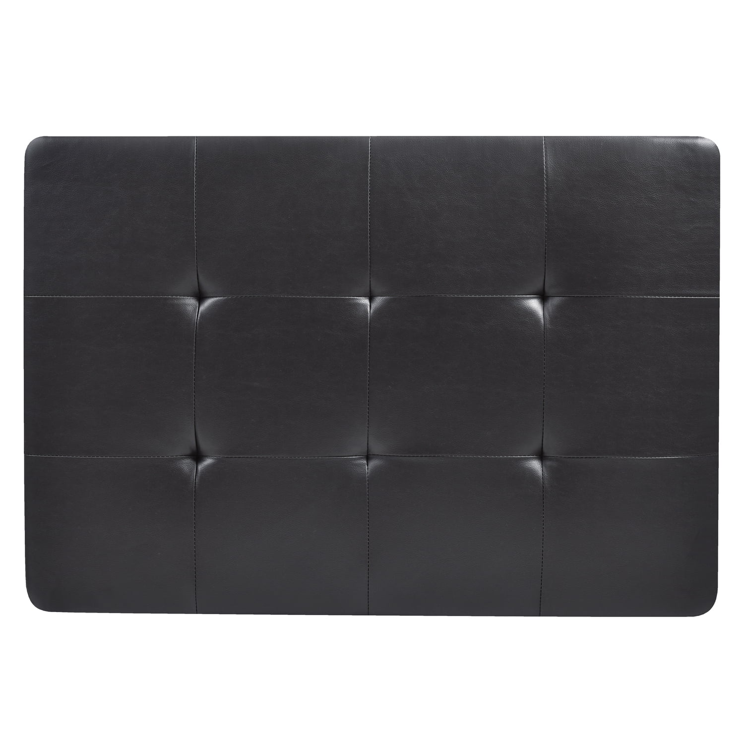 Glory Furniture Revere Faux Leather Ottoman in Black