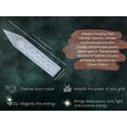 thumbnail image 2 of Selenite Crystal Charging Plate, Chakra Engraved Pointed Selenite Stick Bar, 2 of 5