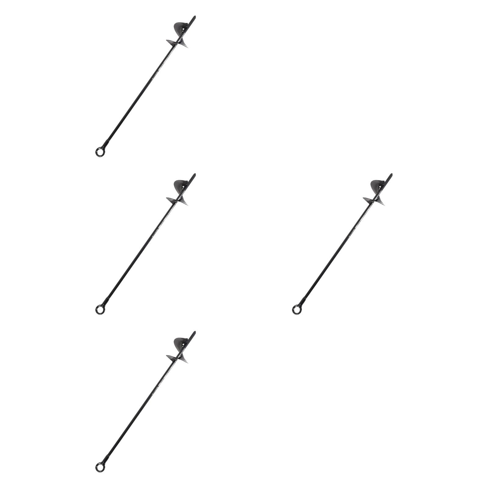 Aymzbd 4Pcs Ground Anchor Screw in Tent Stakes Earth Anchors Strong Camping Tent Anchor Black