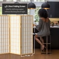 thumbnail image 3 of Red Lantern 4 ft. Short Window Pane Shoji Screen - Natural - 4 Panels, 3 of 7