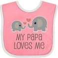 thumbnail image 3 of Inktastic My Papa Loves Me Grandchild Boys or Girls Baby Bib, 3 of 4