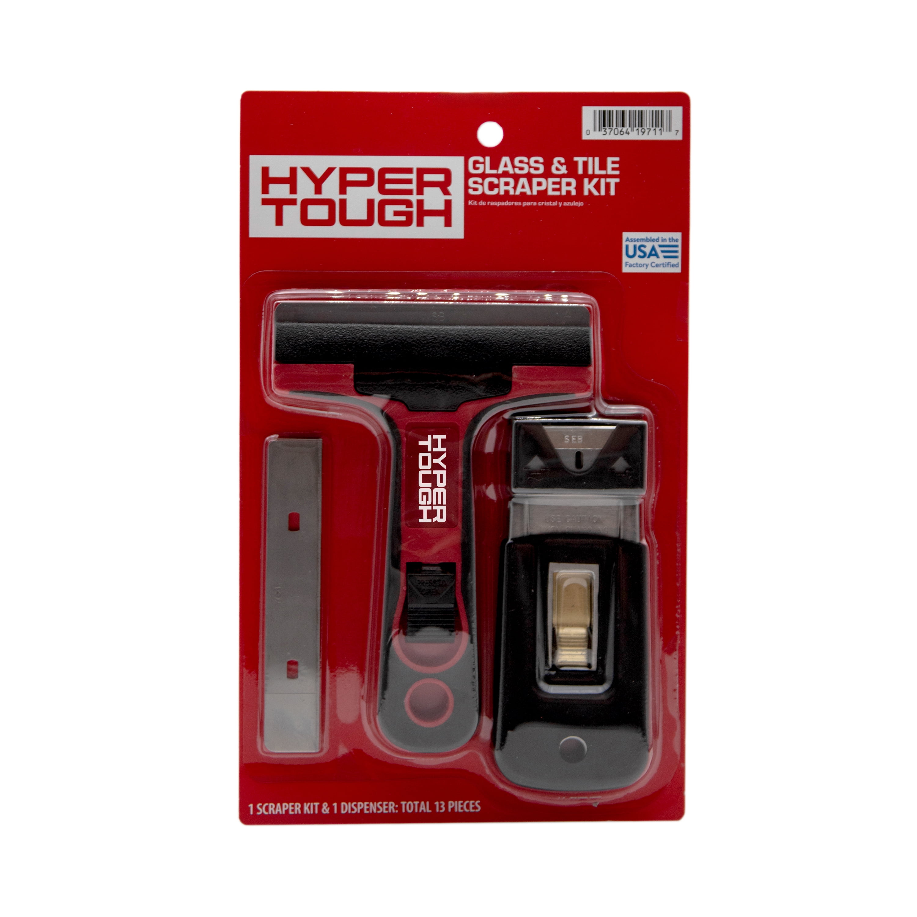 Hyper Tough Glass and Tile Scraper Kit with Replacement Blades