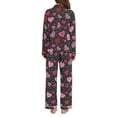 thumbnail image 3 of joogoo Pajamas Set for Women Hearts Polka Dots Long Sleeve Pjs Loungewear S, 3 of 7