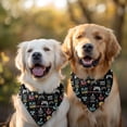 thumbnail image 2 of Dog Bandana 2 Pack,Colorful Games Symbol Black Pattern Bandanas for Dogs,Cat Bandana,Small/ Large Dog Bandana 2 Size,Dog Bandanas Girl Boy, 2 of 6