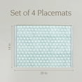 thumbnail image 5 of over&back Set of 4 Hand-Blocked Placemats - Colorful Dining Table Mat - Each Placemat is Unique - 100% Cotton - Machine Washable - Kitchen and Home Decor - Blue Leaf, 5 of 9