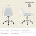 thumbnail image 3 of Silla de Oficina Elly Cherry Blanca Giratoria con Ruedas Ajustable 360°, 3 of 6