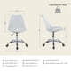 thumbnail image 3 of Silla de Oficina Elly Cherry Blanca Giratoria con Ruedas Ajustable 360°, 3 of 6