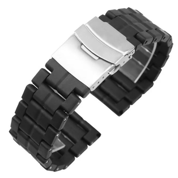 WANGQ Bracelet de Montre en Acier Plastique Compatible avec Luminox Séries 7251 3050 3051 6402 Bracelet de Montre 23 mm Noir Bandes en Caoutchouc Imperméables Bracelets 1:1