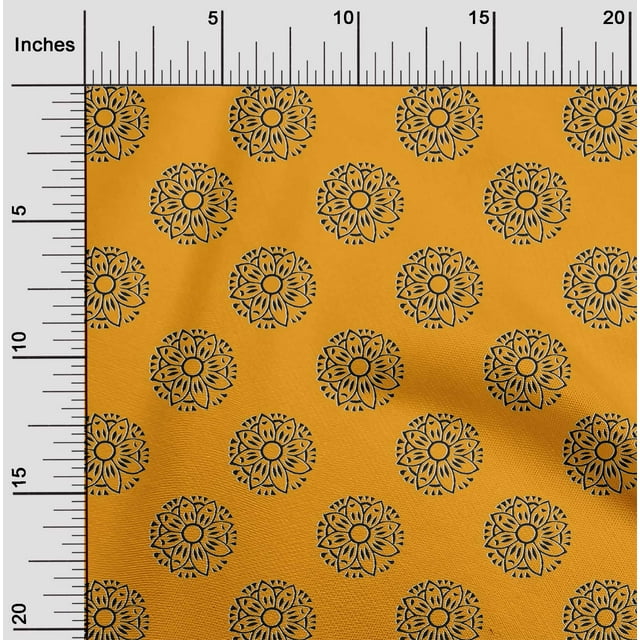 oneOone Viscose Chiffon Fabric Floral Block Print Sewing Fabric BTY 42 Inch Wide