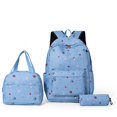 thumbnail image 2 of Three Piece Youth Schoolbag With Cute Printed Design Double Shoulder Student Backpack, 2 of 9
