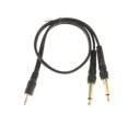 thumbnail image 2 of Cable de Audio de 3,5 Mm A ,5 Cable Negro 05 metros Baoblaze Conector doble, 2 of 5