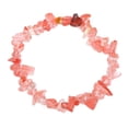 thumbnail image 1 of De Hebra De Irregular Cel Charms Brazalete Joyería Hecha Elegante Elástica Elástica Para Mujeres Regalos De Niñas Melon rojo Fernando Pulsera de cristal natural, 1 of 8