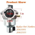 thumbnail image 2 of SEBLAFF AM131951 AM125355 Carburetor Replacement for John Deere L110 LT133 LT150 LT155 LTR155 Lawn Mower Tractor, 2 of 5