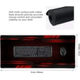 thumbnail image 3 of Red and Black Mouse Pad 35.4 X 15.7 Inch XXL Modern Geometry Art Print Full Desk Mousepad Extended Large Non-Slip Rubber Base Big Keyboard Mat with Stitched Edges for Gaming Office, 3 of 6