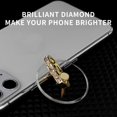 thumbnail image 4 of Diamond Cell Phone Ring Holder Stand Transparent Finger Grip Clear 360° Degree Rotation Kickstand Compatible iPhones Round-Black, 4 of 6