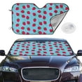 thumbnail image 3 of Lsque Strawberries Car Windshield Sun Shade | Accordion Folding Style Auto Shade for Car Truck SUV Van | Blocks UV Rays Sun Visor Protector | Medium, 3 of 7