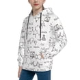 thumbnail image 2 of Picia Chemical Formulas Pattern Youth Hoodie - Warm Pullover Sweatshirt with Kangaroo Pocket, Ideal for Boys and Girls-Large, 2 of 6