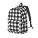 thumbnail image 1 of Fotbe Black White Plaid Mochila de Lona con Estampado, Mochila Duradera, Mochila Versátil de Alta Calidad, Mochila Compacta Vintage-Small, 1 of 5