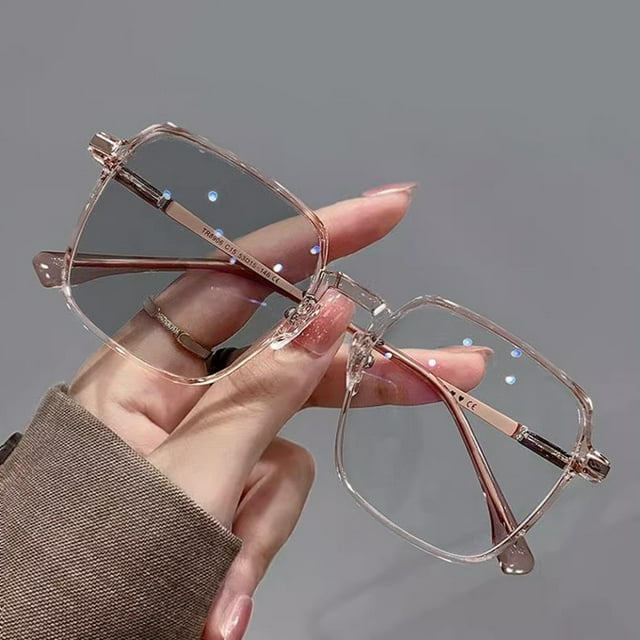 YAOBAMM Comfortable Frames Bluelight Spectacles Blue Light Blocking Glasses Unisex Large Frame Clear View Strong Hinge Transparent Brim Eye Protection Bluelight